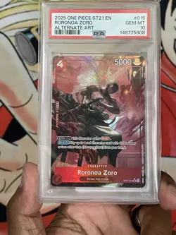 PSA 10 2025 One Piece Starter Deck ST21-015 Roronoa Zoro Alternate Art - Image 4
