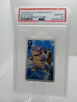 1999 BICYCLE MINI POKEMON BLASTOISE PSA 10 GEM MINT NINTENDO CARD GAME BLUE - Image 1