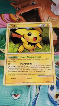 Pichu 28/123 Rare HeartGold SoulSilver Pokemon Card LP - Image 1