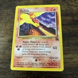 Pokemon Card - Moltres WoTC Black Star Promo #21 Pokemon the First Movie - Image 1