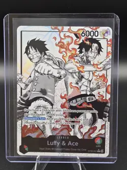 One Piece Luffy And Ace Parallel Alternate Art Leader ST30-001 Near Mint - Image 1