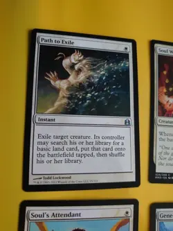 Path to Exile, Soul Warden,Soul's Attendant, Genesis Chamber MTG 4 Card. - Image 5