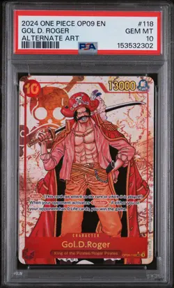 2024 ONE PIECE OP09-EMPERORS IN THE NEW WORLD ALTERNATE ART GOL D. ROGER PSA 10 - Image 1