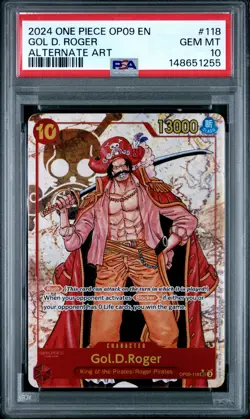 2024 ONE PIECE OP09-EMPERORS IN THE NEW WORLD ALTERNATE ART GOL D. ROGER PSA 10 - Image 1