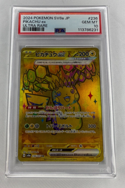 Pokemon Pikachu EX UR 236/187 Terastal Festival ex SV8a Japanese - PSA 10 - Image 1