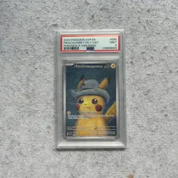 2023 POKEMON SVP EN-SV BLACK STAR PROMO #085 PIKACHU WITH GREY FELT HAT PSA 9 - Image 1