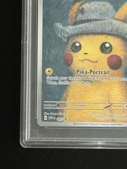 2023 POKEMON SVP EN-SV BLACK STAR PROMO #085 PIKACHU WITH GREY FELT HAT PSA 9 - Image 5