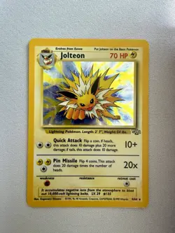 Jolteon 4/64 Jungle Unlimited Holo Rare English 1999 Pokemon TCG, Excellent - Image 1