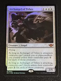MTG Outlaws of Thunder Junction Archangel of Tithes Foil 0002 Mythic - Image 1