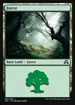 X4 Forest 295 Shadows over Innistrad LP/NM MTG Magic DNA GAMES - Image 1