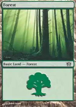 Forest 348 8th Edition Light Play MTG Magic DNA GAMES - Image 1