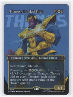 #376 2026 Marvel Super Heroes Thanos, the Mad Titan Mythic Foil - Image 1