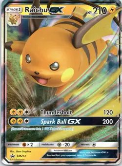 Raichu GX SM213 Black Star Promo Holo Foil Pokemon Card TCG 2019 - Image 1