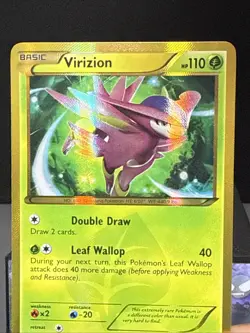 Pokemon Card Virizion Holo Rare 103/101 Secret Rare Black White Plasma Blast LP - Image 2