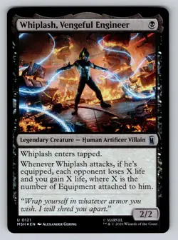Whiplash, Vengeful Engineer 121 Marvel Super Heroes Magic: The Gathering Foil NM - Image 1