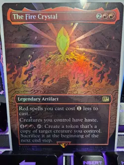 The Fire Crystal (Borderless) Final Fantasy FOIL BORDERLESS MTG NM - Image 1