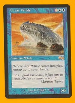 MTG GREAT WHALE Urza's Saga (OldManMTG 004-744) - Image 1