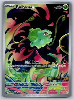 Bulbasaur (Mega Evolution Stamped) 133/132 Pokemon Holo NM - Image 1