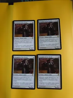 Champion of the PArish playset - Innistrad. Human Soldier Rare MTG 4 Card. - Image 1