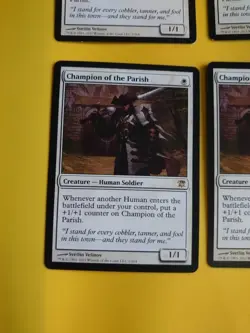 Champion of the PArish playset - Innistrad. Human Soldier Rare MTG 4 Card. - Image 3