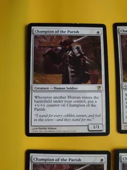 Champion of the PArish playset - Innistrad. Human Soldier Rare MTG 4 Card. - Image 4