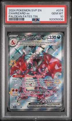 Charizard ex #074 PSA 10 English Holo Promo SV Scarlet & Violet Promo Cards - Image 1