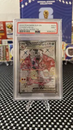 Pokemon Charizard ex 074 SV Scarlet & Violet Promo Holo English 2024 PSA 9 - Image 1