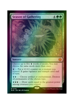 Magic the Gathering MTG BLB Season of Gathering 192 Foil Near Mint - Image 1