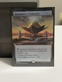 MTG Monument to Endurance EXTENDED ART FOIL Aetherdrift 0394 NM - Image 1