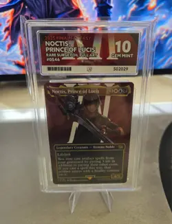 MTG: Final Fantasy Noctis Prince Of Lucis Surge Foil Ace 10 PERFECT Subgrades - Image 1