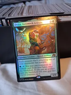 x1 Oviya, Automech Artisan DFT Aetherdrift MTG 173 FOIL RARE M/NM 1x - Image 1