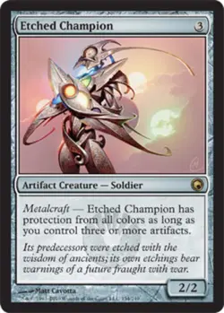MTG - Etched Champion - Scars of Mirrodin - LP, English Magic FLAT RATE SHIP - Image 1