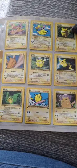 Pokemon Pikachu World Collection 2000 Full Set With Folder 9x stamped cards - Image 4
