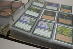 Magic The Gathering Binder w 375+ Cards 1990s Wizards of the Coast MTG Fantasy - Image 1