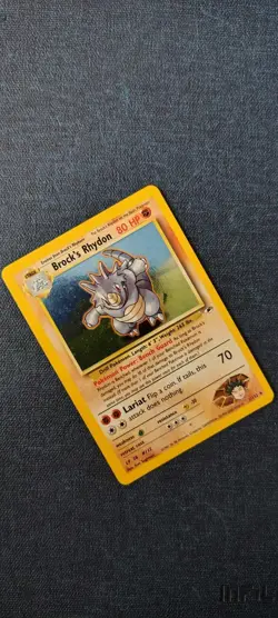Brock's Rhydon 2/132 Gym Challenge Holo Rare Pokemon Card NM - Image 2