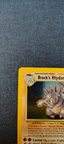 Brock's Rhydon 2/132 Gym Challenge Holo Rare Pokemon Card NM - Image 3