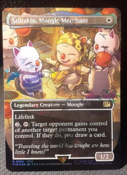 1x MTG FOIL '' STILTZKIN MOOGLE MERCHANT ''/FINAL FANTASY HOLIDAY/ CHOCOBO - Image 1