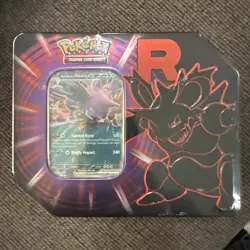 Destined Rivals Team Rocket Tin Nidoking ex New/Sealed - Pokemon TCG (5 Packs) - Image 1
