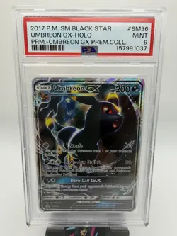 2017 Pokemon S&M Black Star Promo - #SM36 Umbreon GX Holo [Premium Coll] - PSA 9 - Image 2