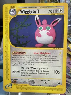 Pokemon Rare Card : Wigglytuff 34/144 (Skyridge Set) (NM/LP) - Image 1