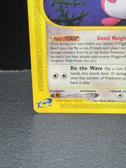 Pokemon TCG - Wigglytuff 🎵🌟 34/144 Skyridge ⛰ Non Holo Rare E-Series Card LP - Image 5
