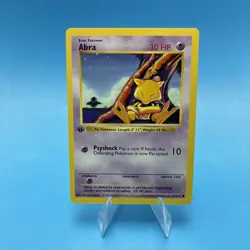 Pokemon Card Abra Base Set (Shadowless) 1st Edition Common 43/102 - LP+ - Image 1