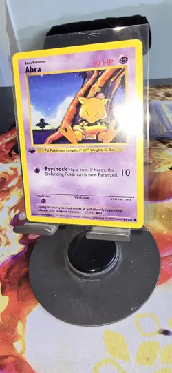Pokemon Card Abra LP Base Set (Shadowless) 1st Edition Common 43/102 - Image 2