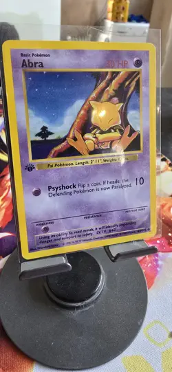 Pokemon Card Abra LP Base Set (Shadowless) 1st Edition Common 43/102 - Image 3