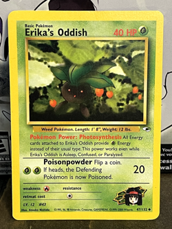 Pokemon TCG: Erika's Oddish 47/132 Gym Heroes Unlimited - LP - Image 1