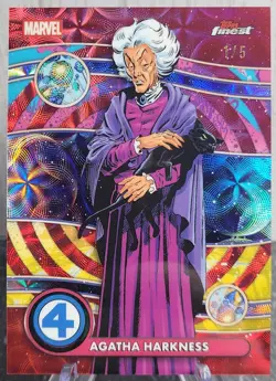 2026 Topps Finest Fantastic Four AGATHA HARKNESS Negative Zone Red ALPHA 1/5 - Image 1