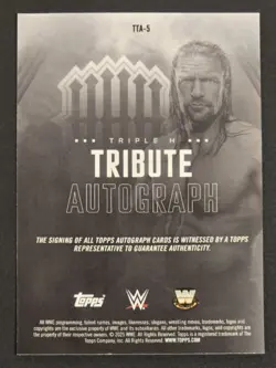 2025 Topps Chrome WWE Time to Play the Game Triple H Tribute Autograph Set 5/10 - Image 2