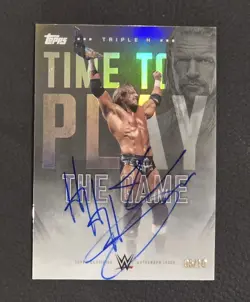 2025 Topps Chrome WWE Time to Play the Game Triple H Tribute Autograph Set 5/10 - Image 3