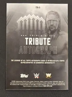2025 Topps Chrome WWE Time to Play the Game Triple H Tribute Autograph Set 5/10 - Image 4