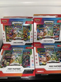 Pokemon TCG First Partner Illustration Collection Series 2 Sealed Lot of 4 - Image 1
